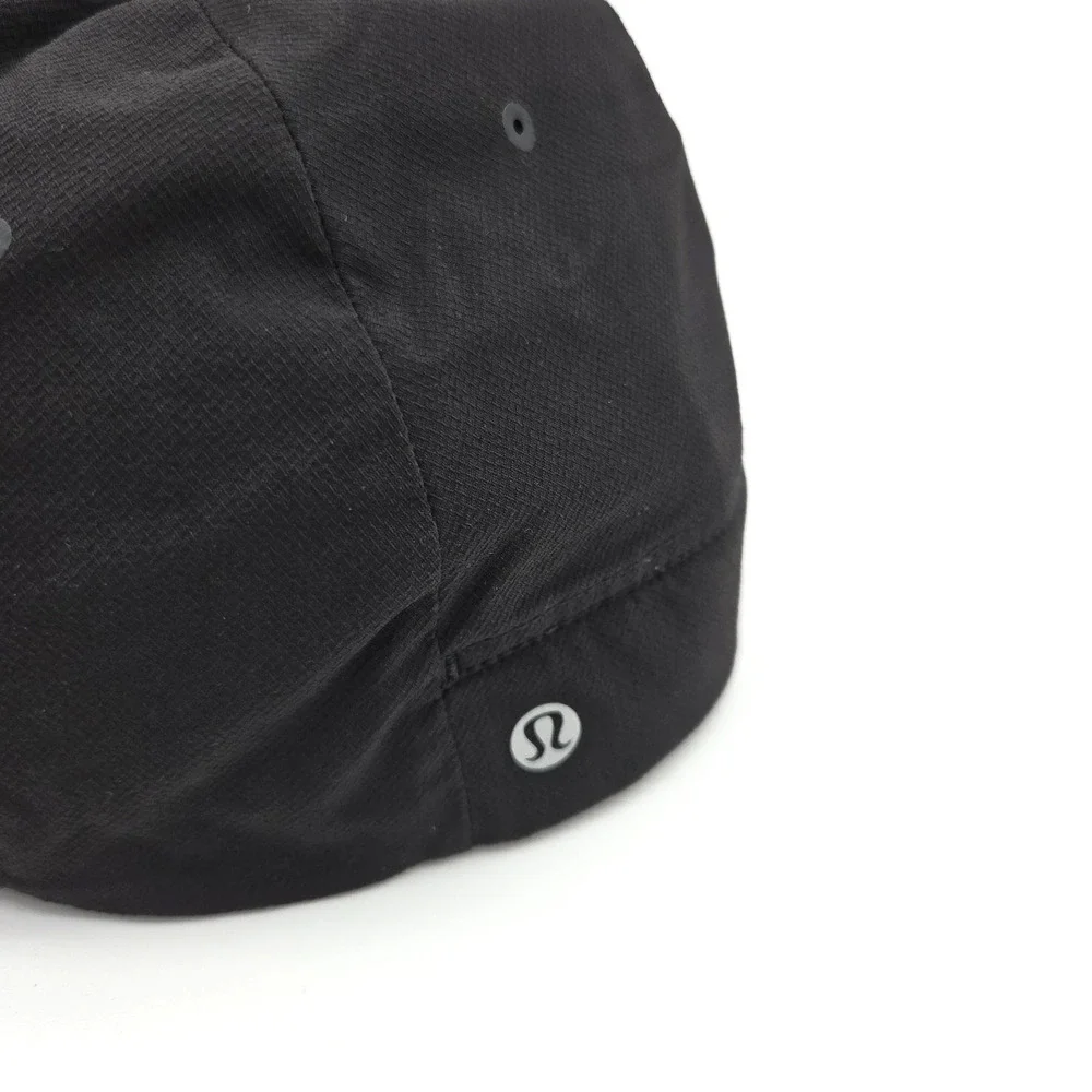 Lululemon Black Running Hat Reflective Lightweight OS Unstructured Vented